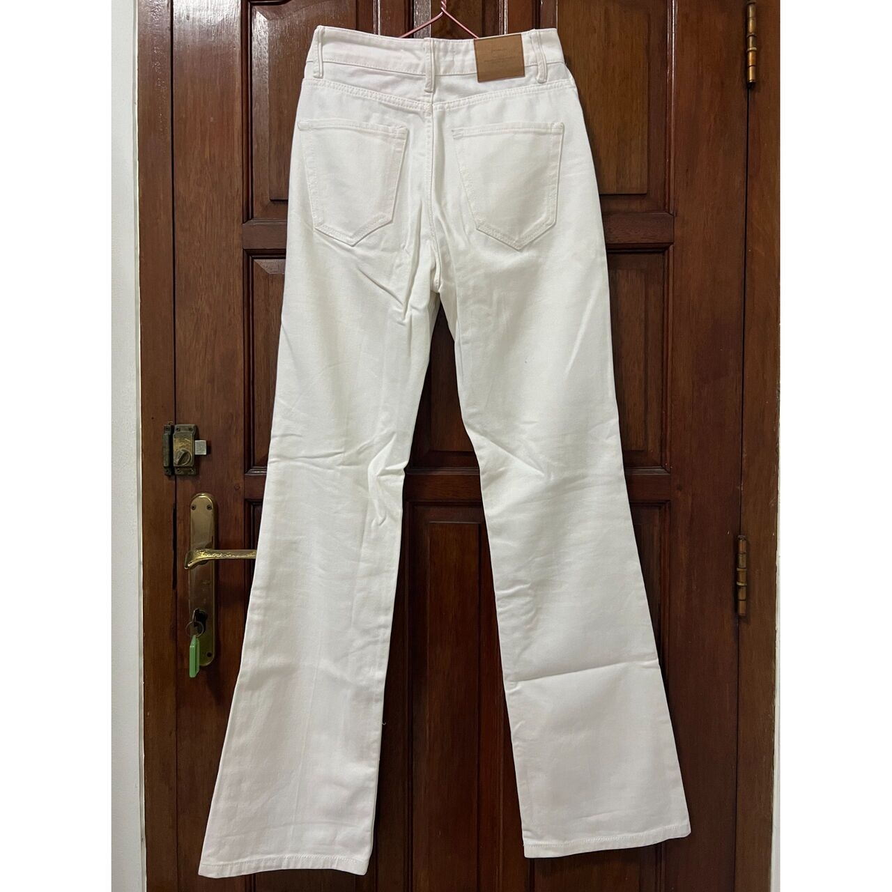 Stradivarius White Long Pants