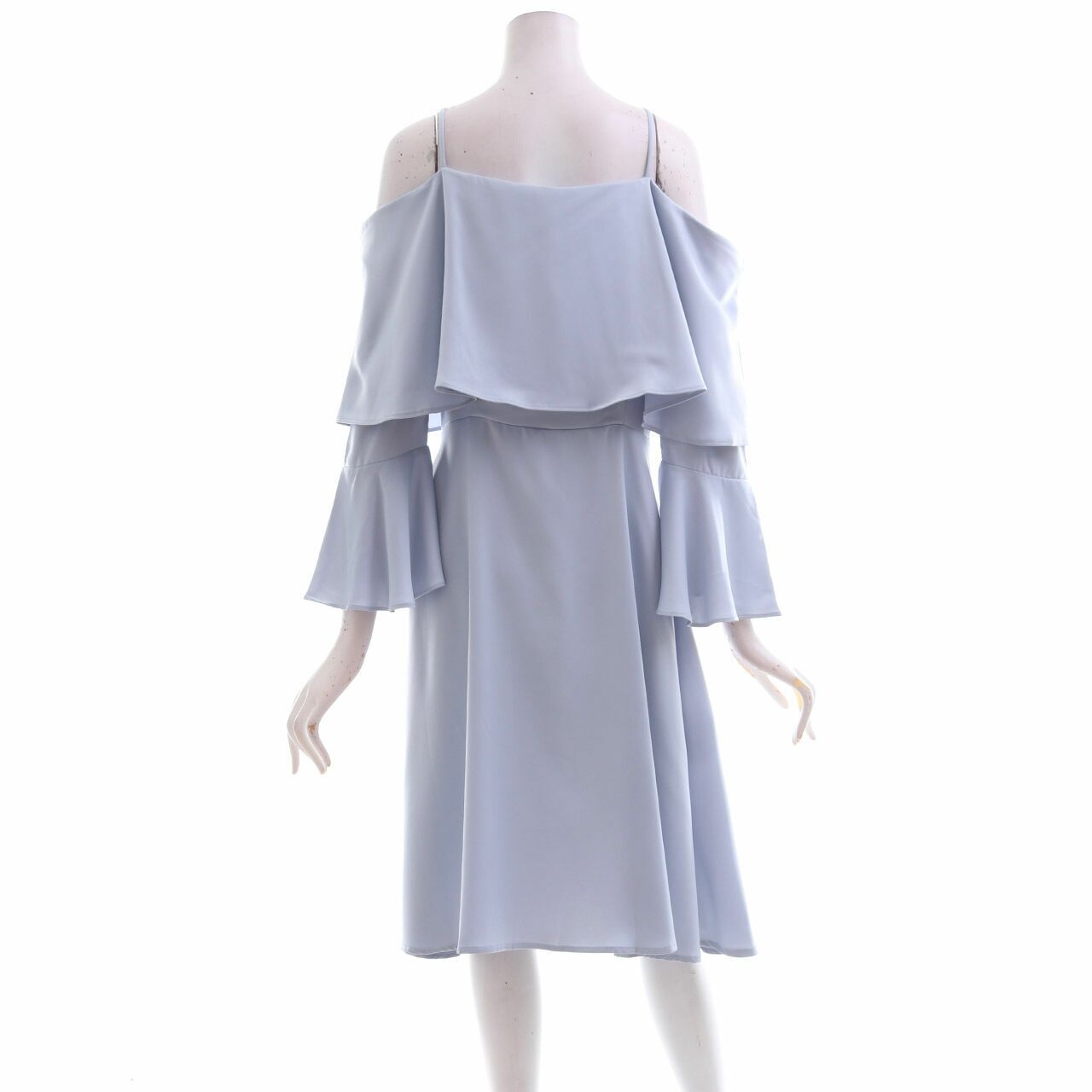 Zalora Blue Cold Shoulder  Mini Dress