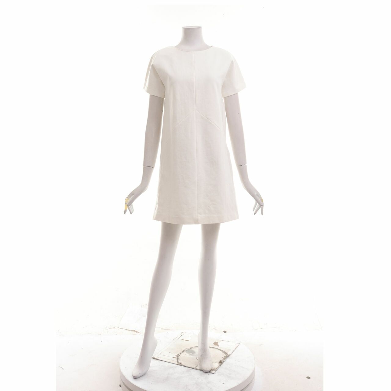 Massimo Dutti Broken White Mini Dress