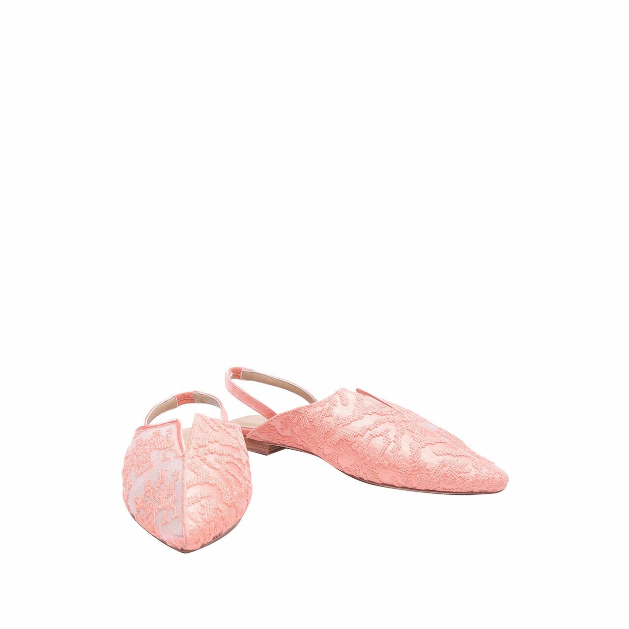 Saptodjojokartiko Kelimara Coral Pink Embroidered Mules