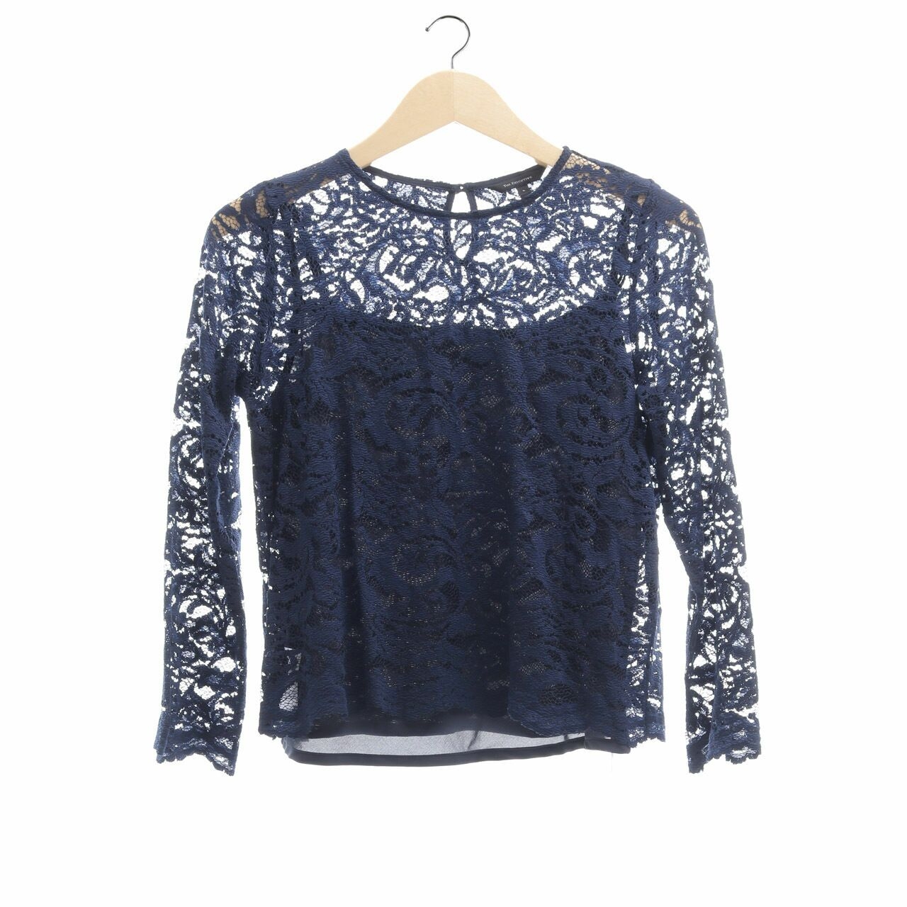 The Executive Navy Lace Blouse