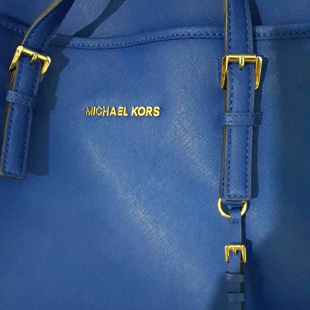 Michael Kors Blue Organic Tote Bag