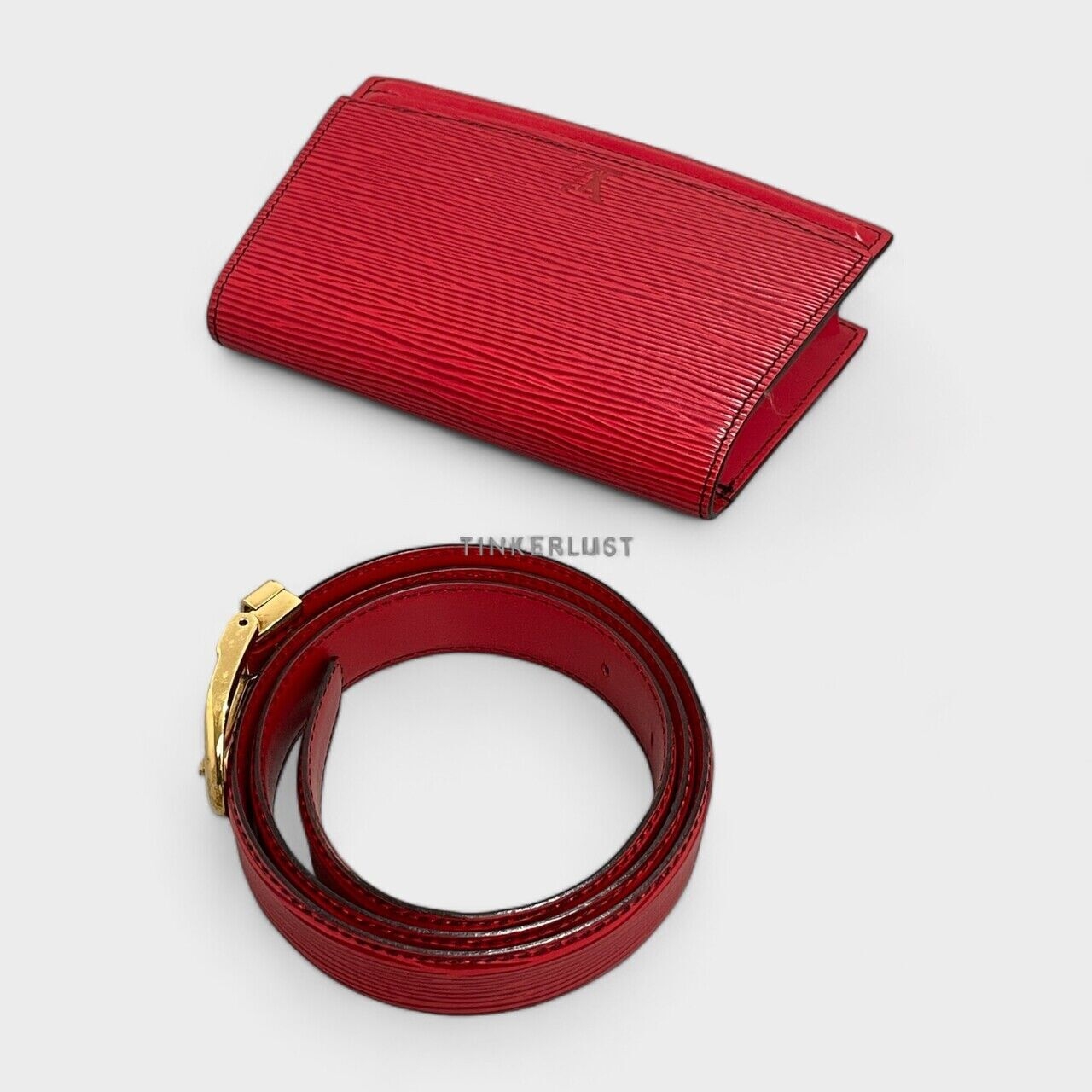 Louis Vuitton Red Epi Leather Belt Sling Bag
