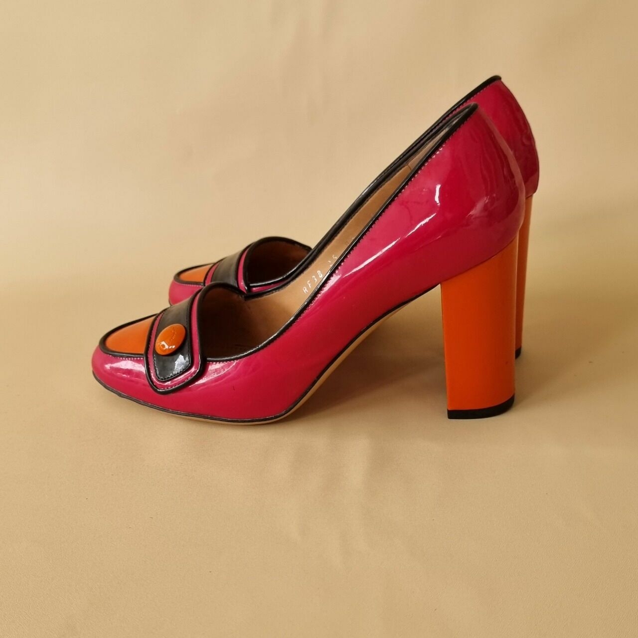 Salvatore Ferragamo Orange & Pink Heels