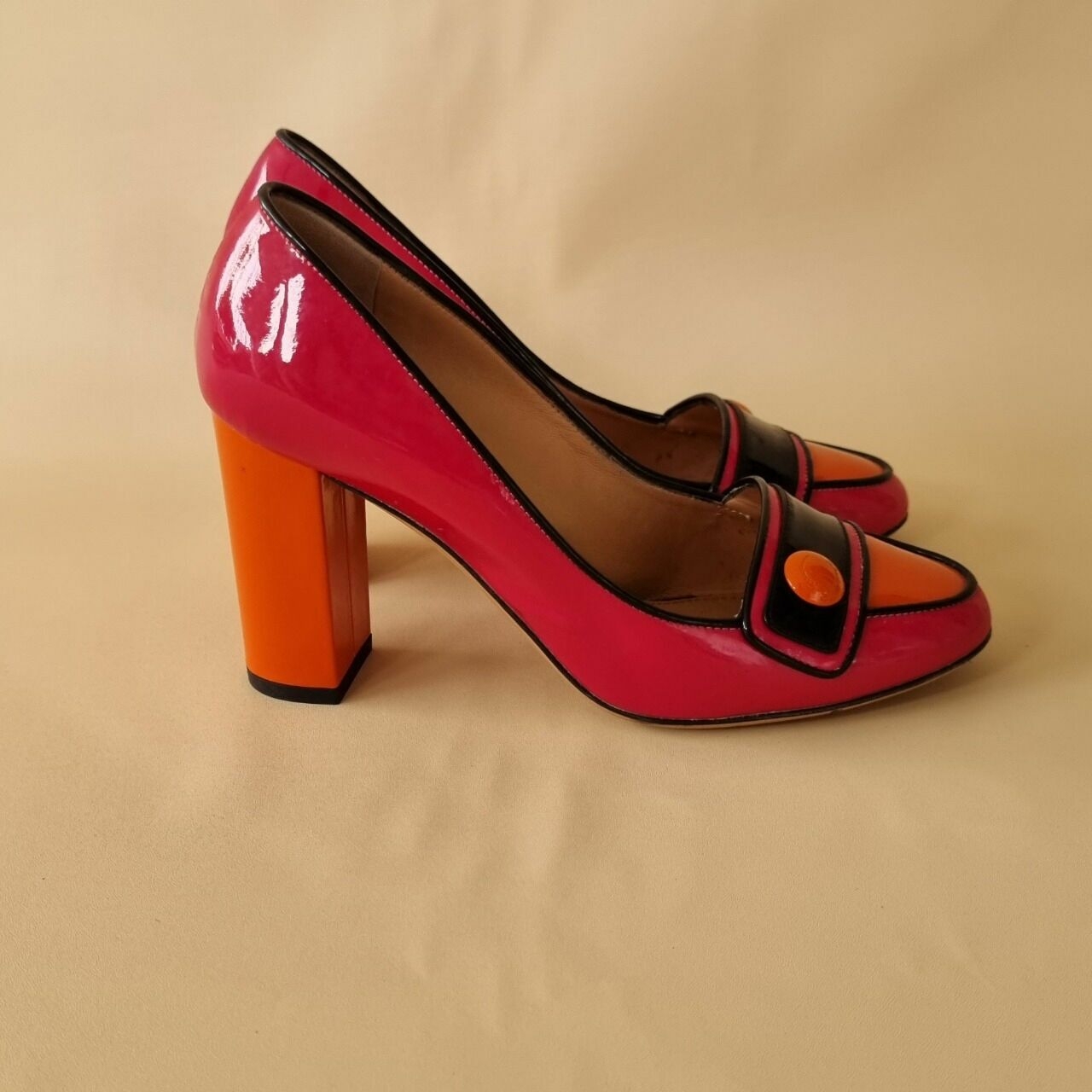 Salvatore Ferragamo Orange & Pink Heels