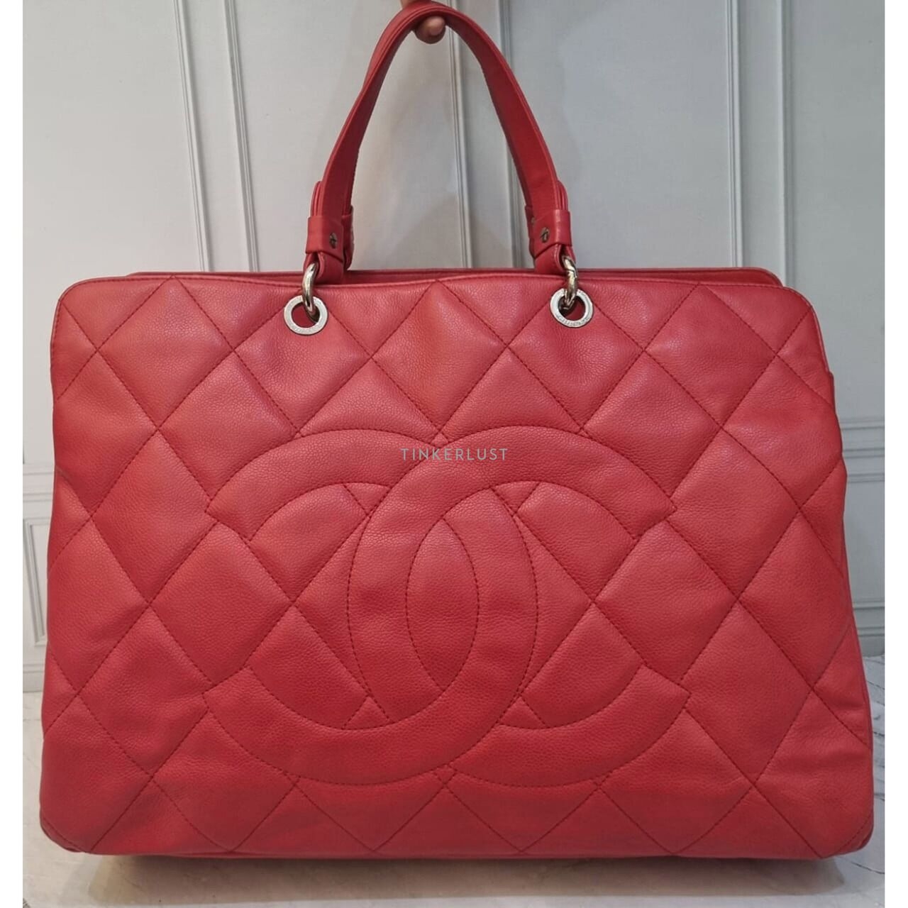 Chanel GST Short Handle Red Caviar #12 Tote Bag