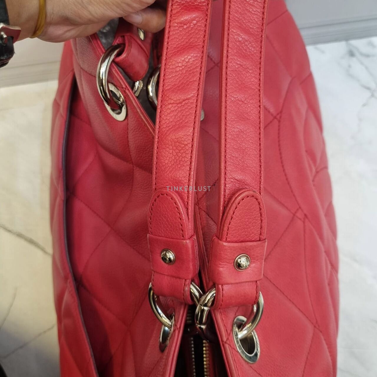 Chanel GST Short Handle Red Caviar #12 Tote Bag