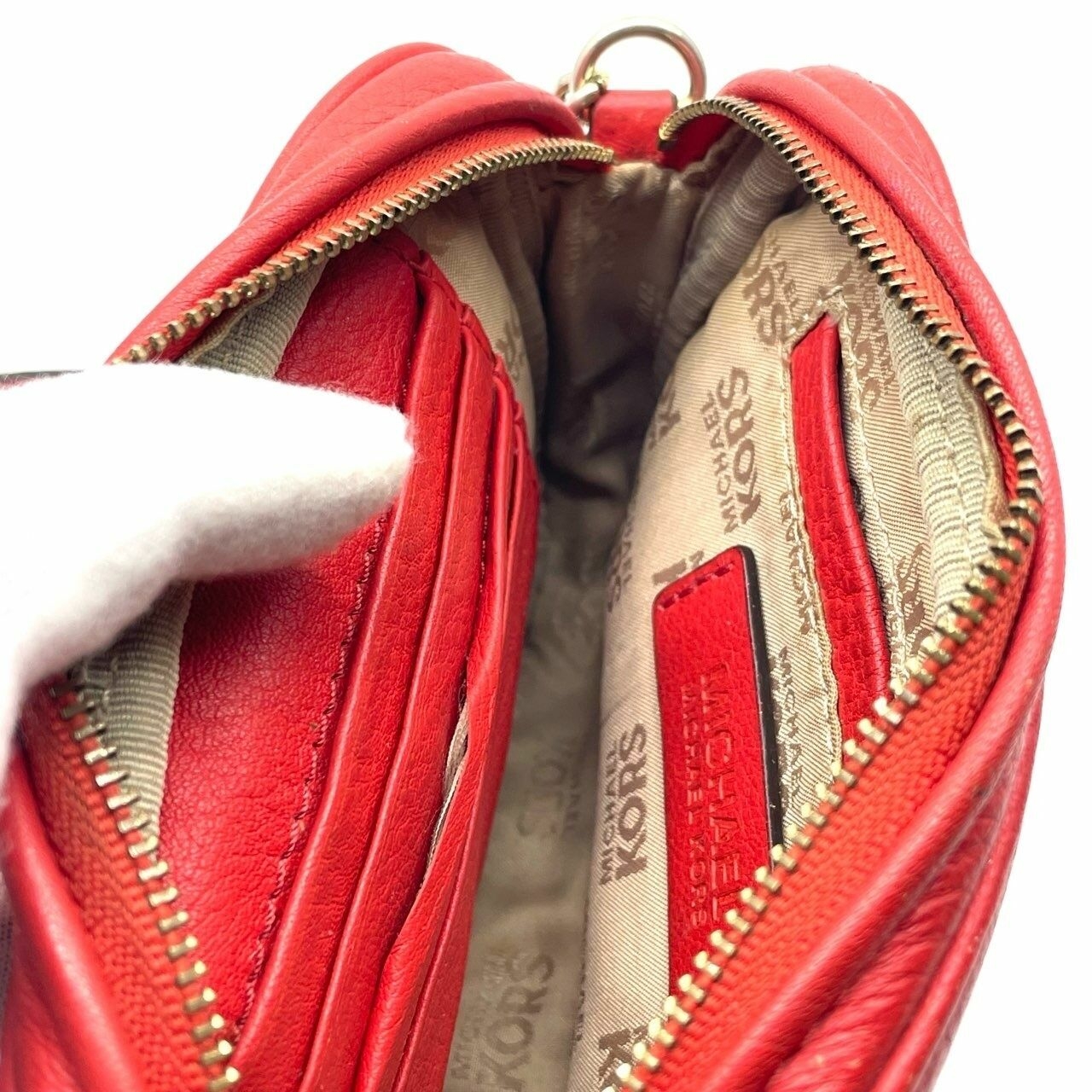 Michael Kors Hamilton Small Red Sling Bag