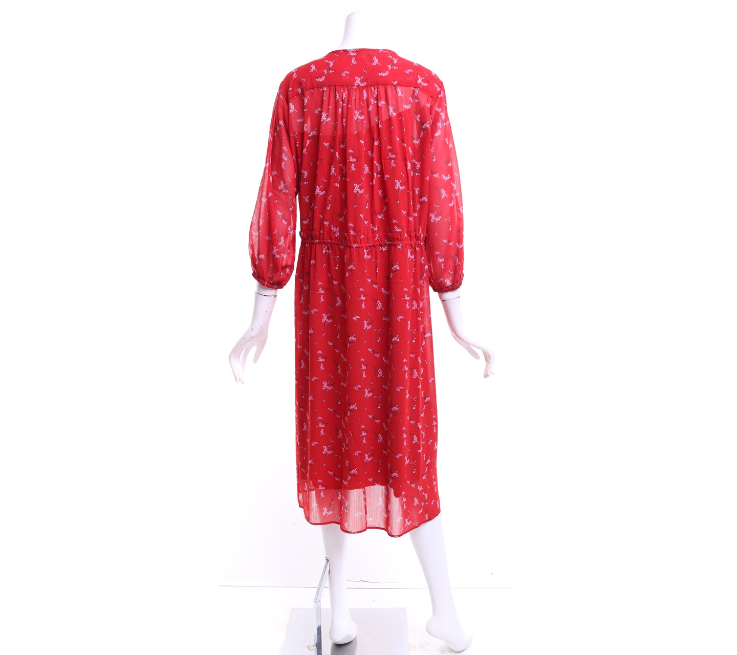 Uniqlo Red Floral Midi Dress