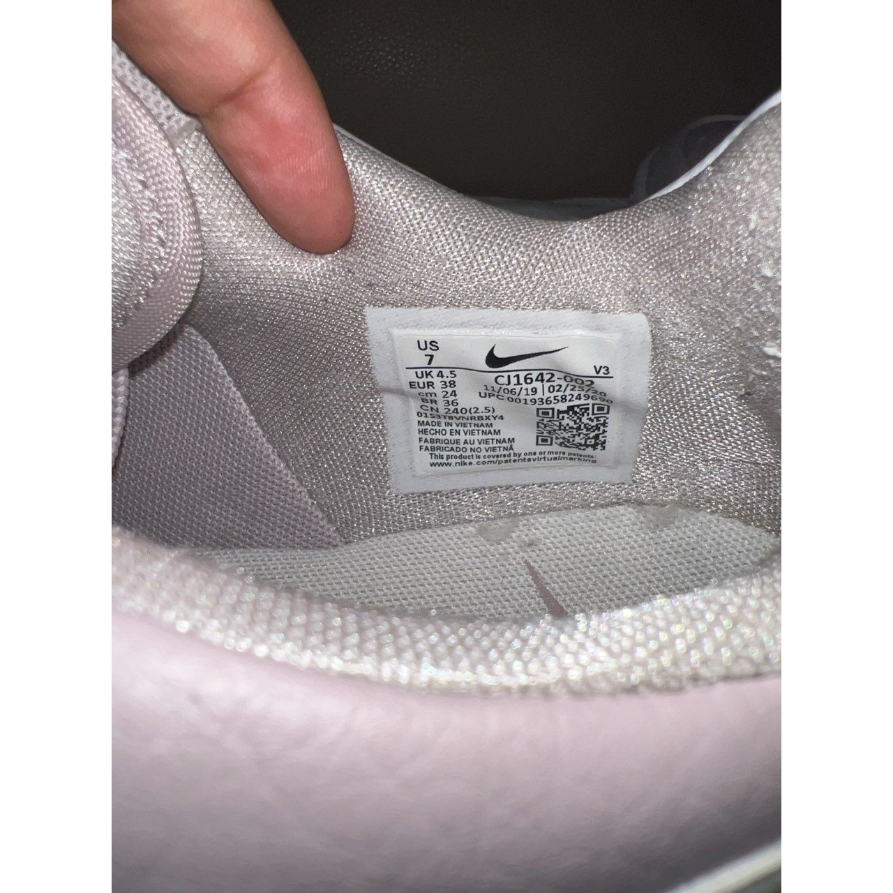 Nike Air Force 1 Sage Low Platinum Violet W Sneakers