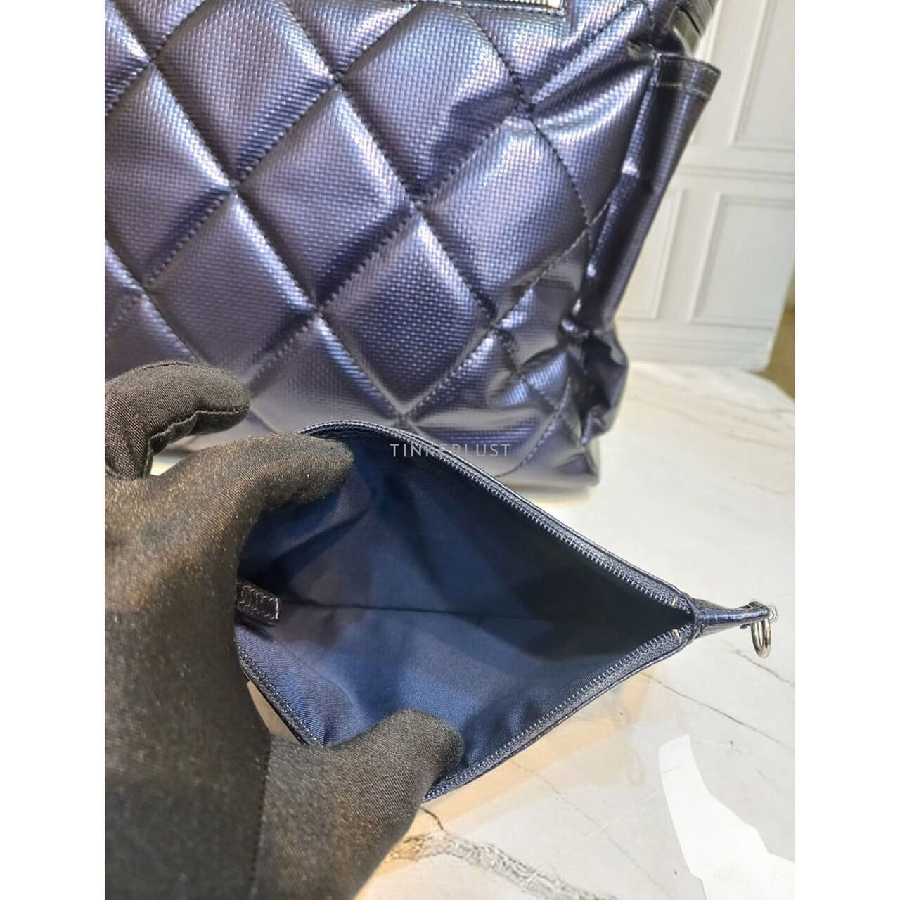 Chanel Biaritz Metallic Purple #13 SHW Tote Bag
