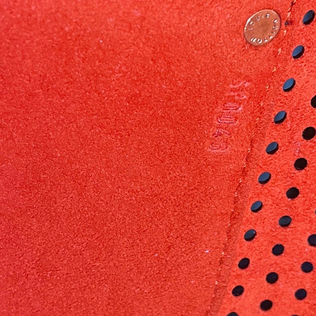 Louis Vuitton Perforated Speedy 30 Orange Monogram Canvas Handbag