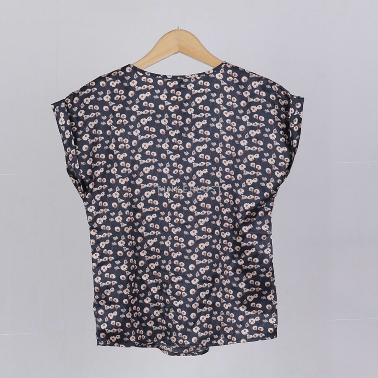The Executive Navy Floral Blouse