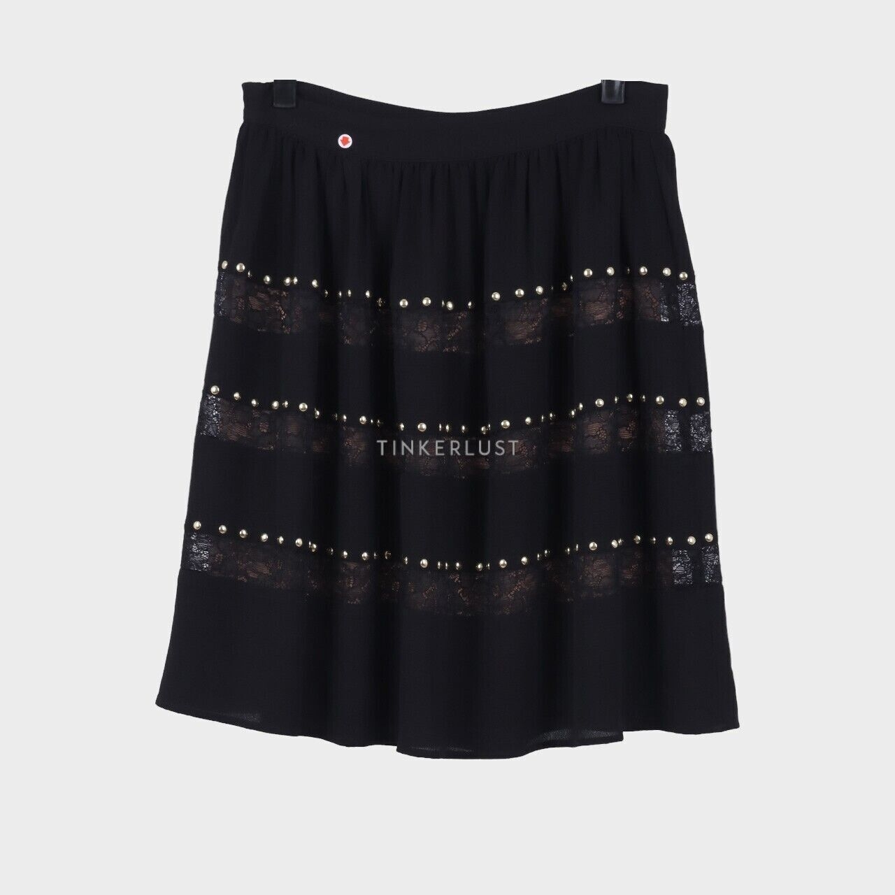 Michael Kors Crepe Embellishment Black Skirt