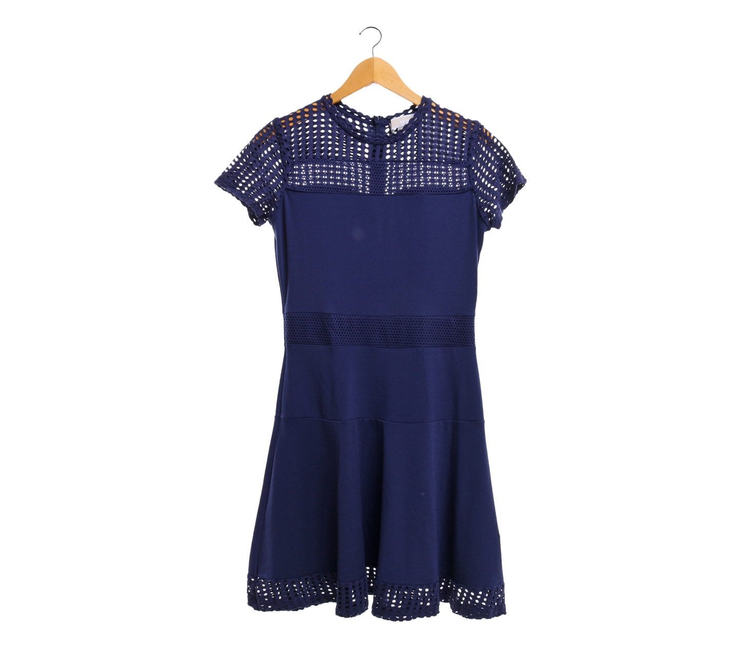 Michael Kors Dark Blue Perforated Mini Dress