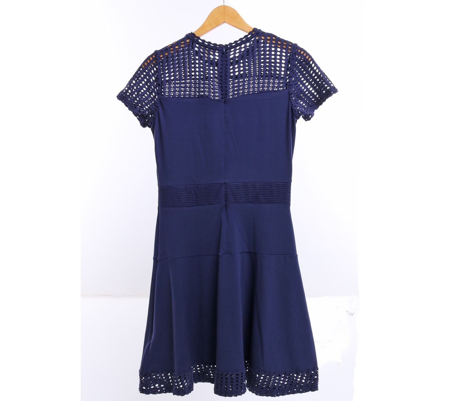 Michael Kors Dark Blue Perforated Mini Dress