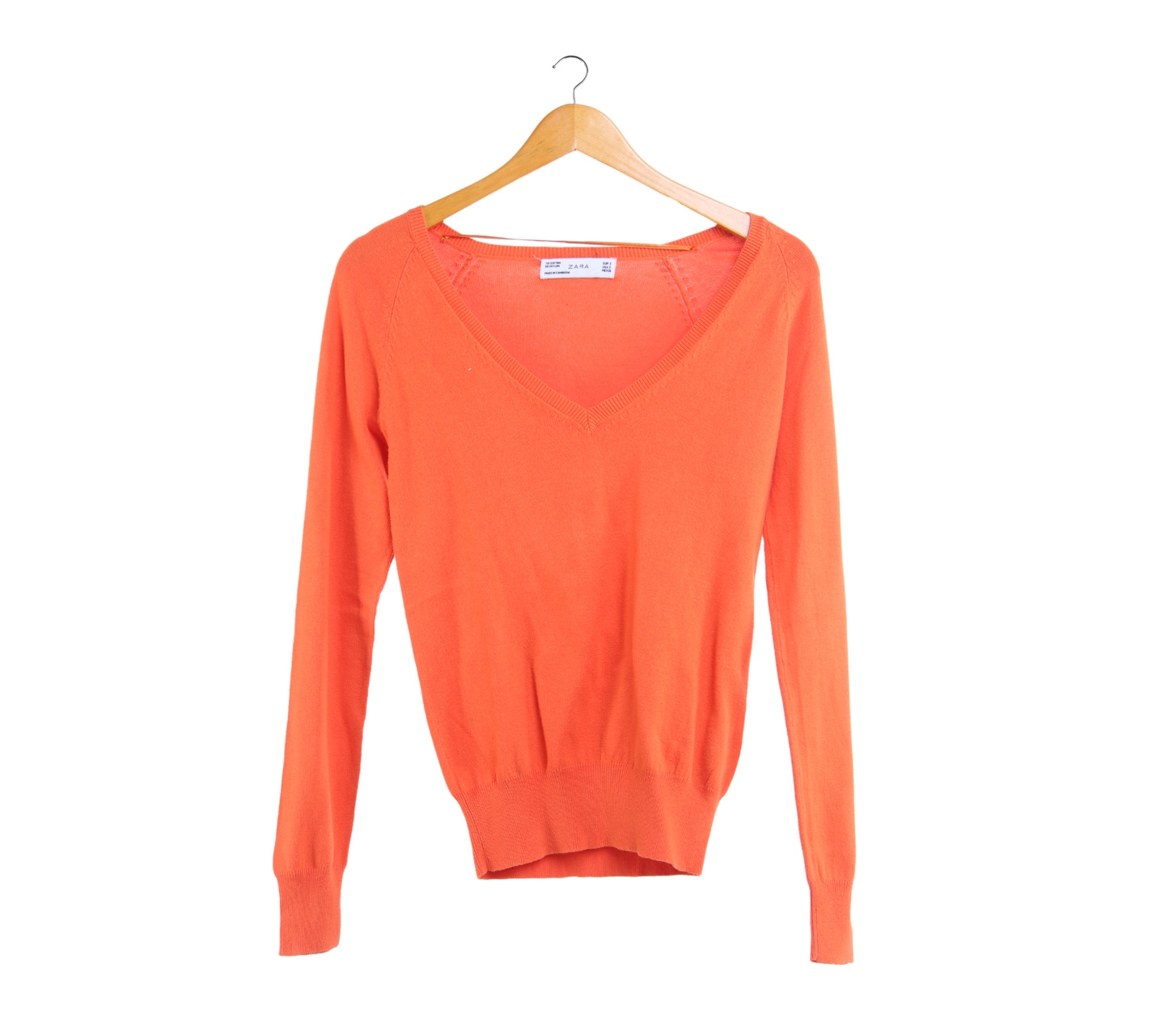 Zara Orange Knit Sweater