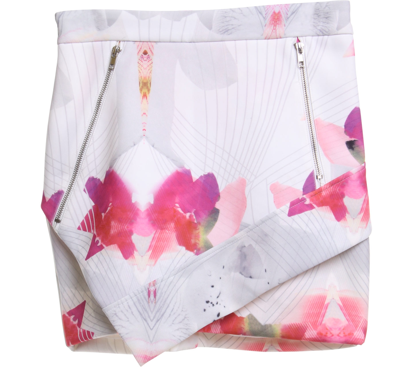 MDS Multi Colour Floral Tulip Mini Skirt