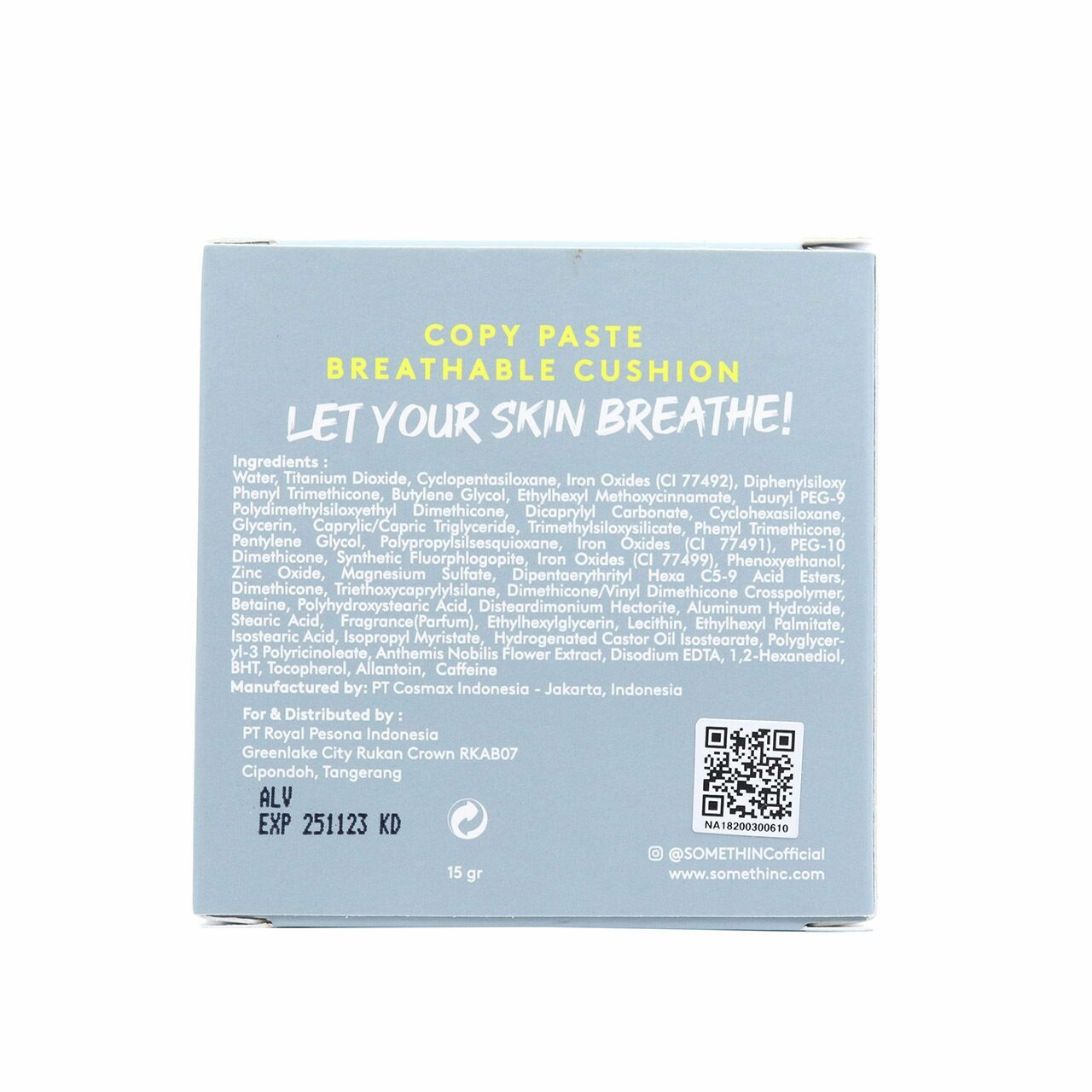 Somethinc Copy Paste Breathable Cushion SPF 33 PA++ - Alter Faces