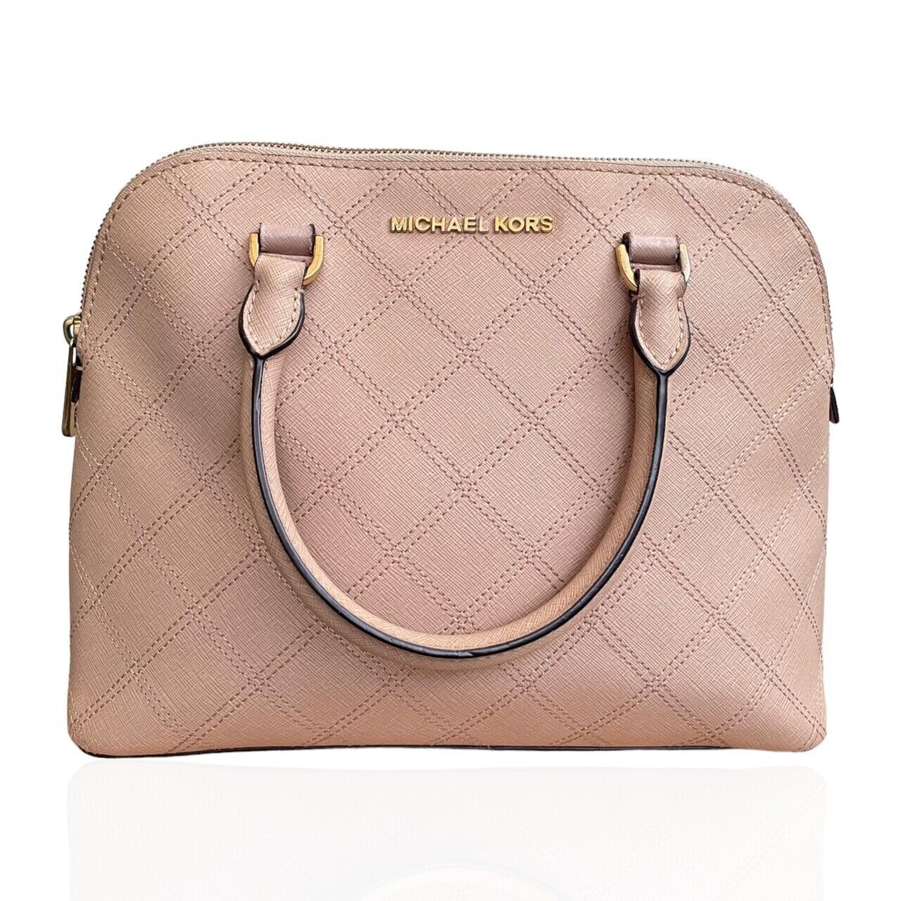 Michael Kors Cindy Quilted Peach Handbag
