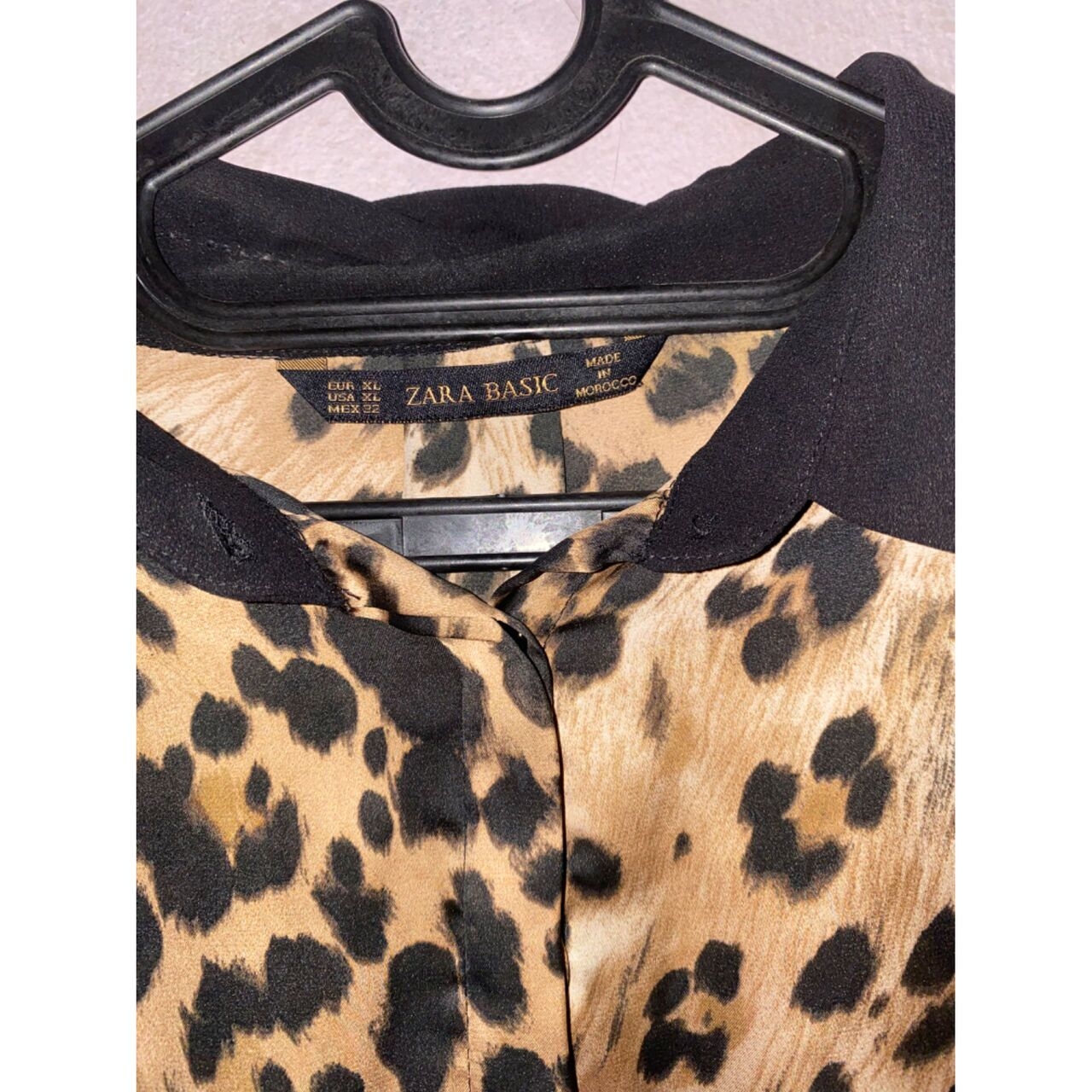 Zara Brown & Black Leopard Shirt