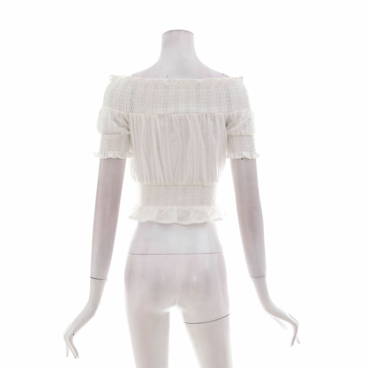 Guess Elasticated White Insert Blouse 
