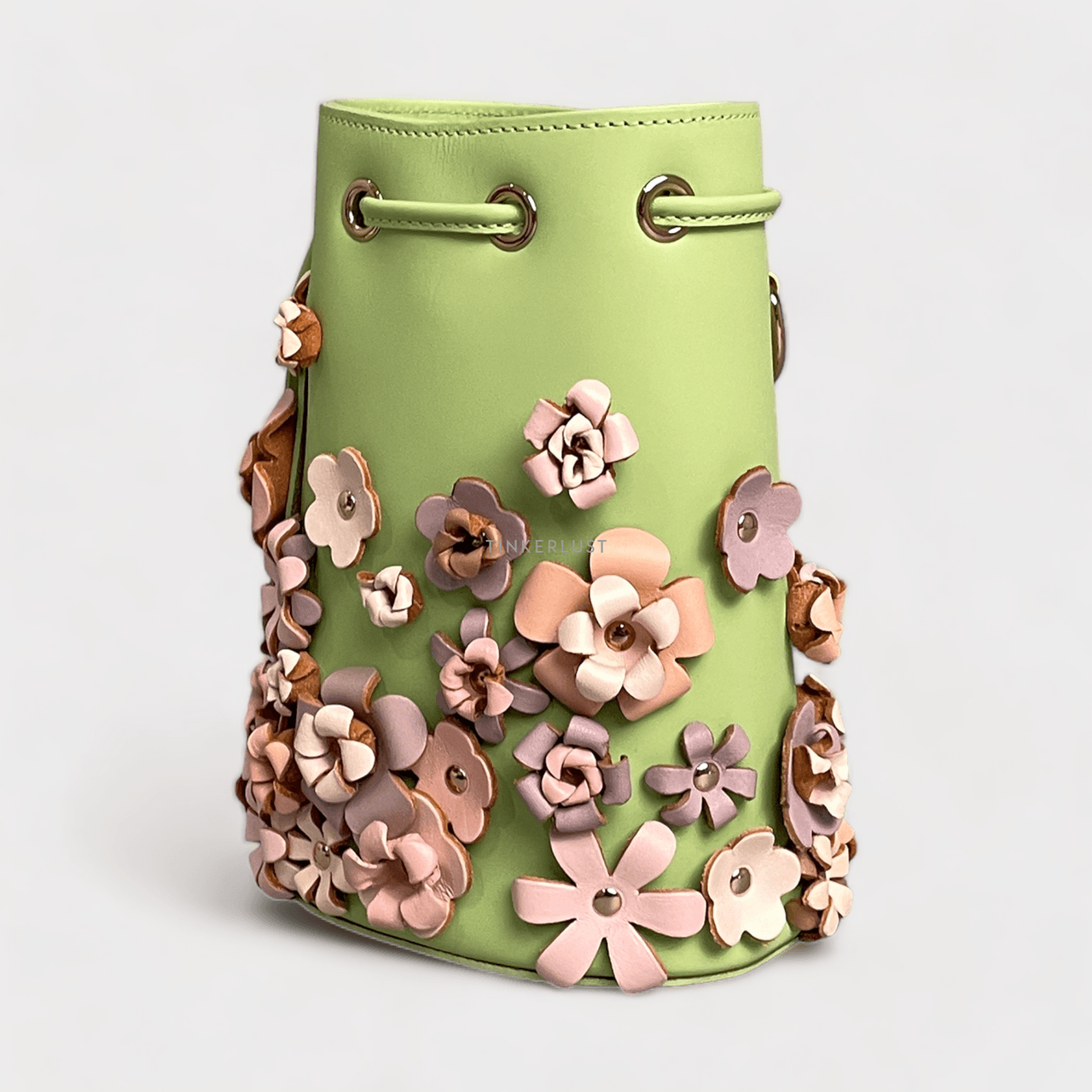 Marina Hoermanseder Green Kasper Flower Bucket Sling Bag