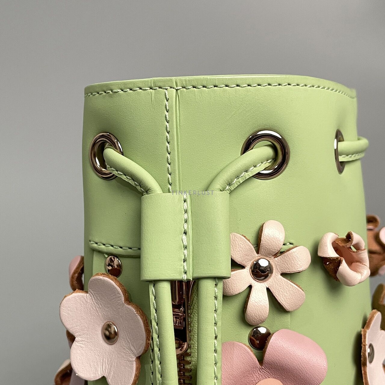 Marina Hoermanseder Green Kasper Flower Bucket Sling Bag