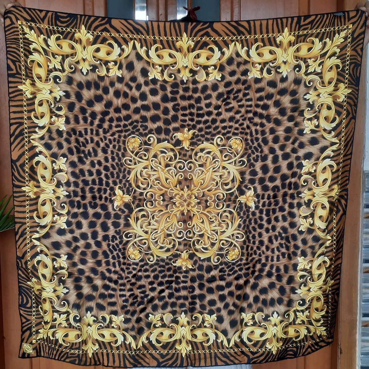 Versace Brown & Gold Scarf