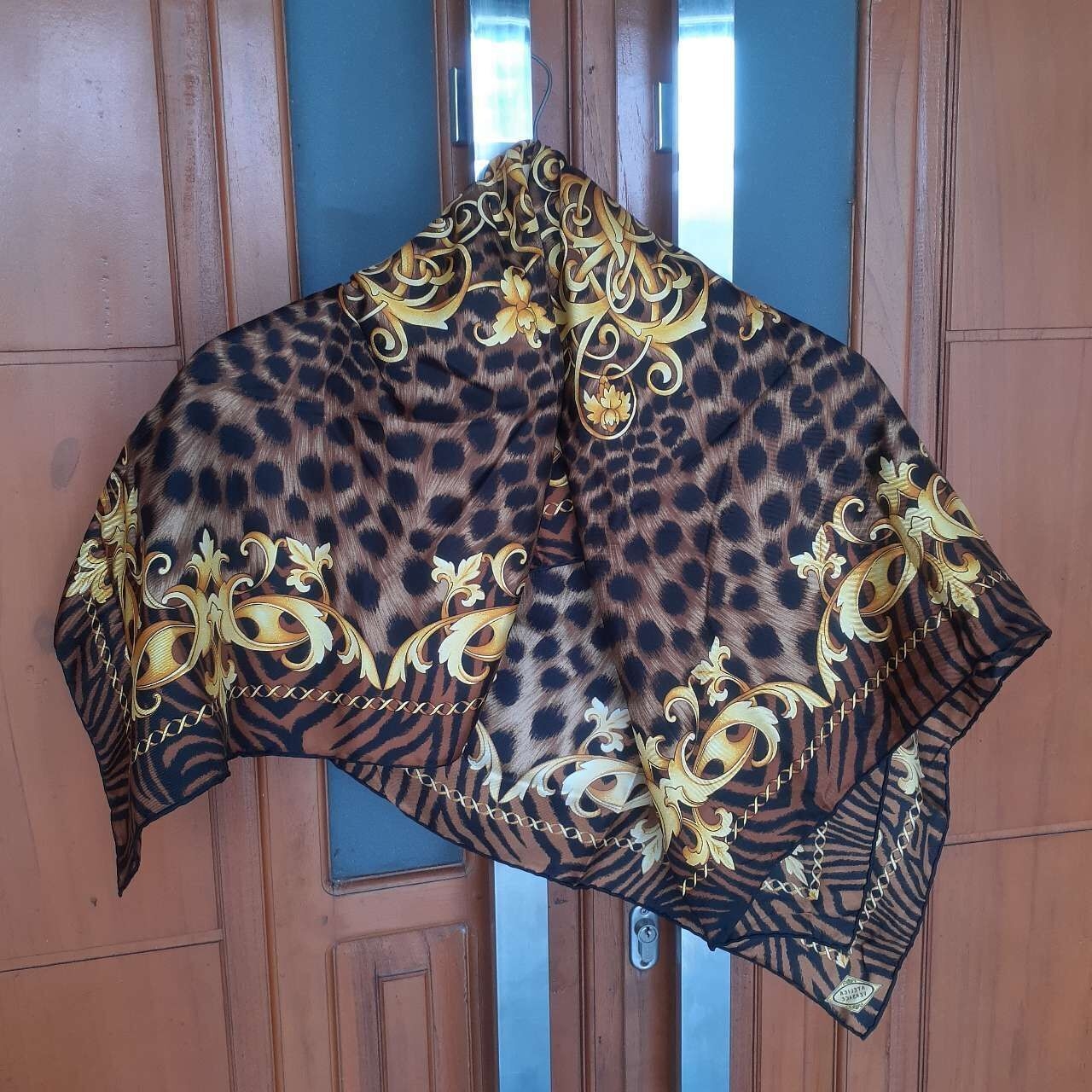 Versace Brown & Gold Scarf