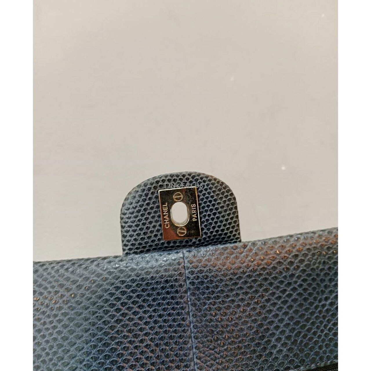 Chanel Medium Flap Griss Lizard Leather #14 SHW Shoulder Bag