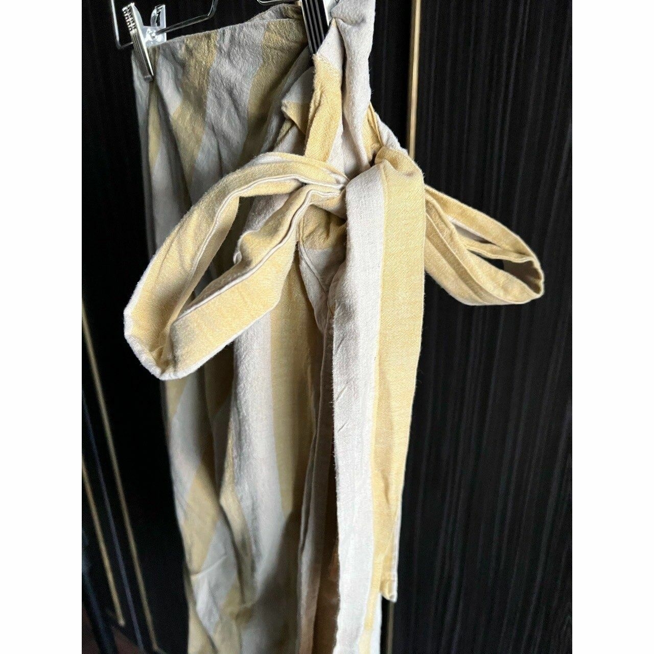 Mango Linen Overlap Wrap Skirt 