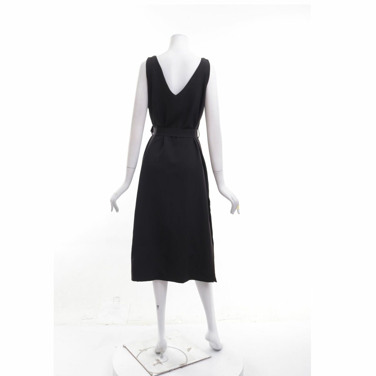 Private Collection Black Slit Midi Dress