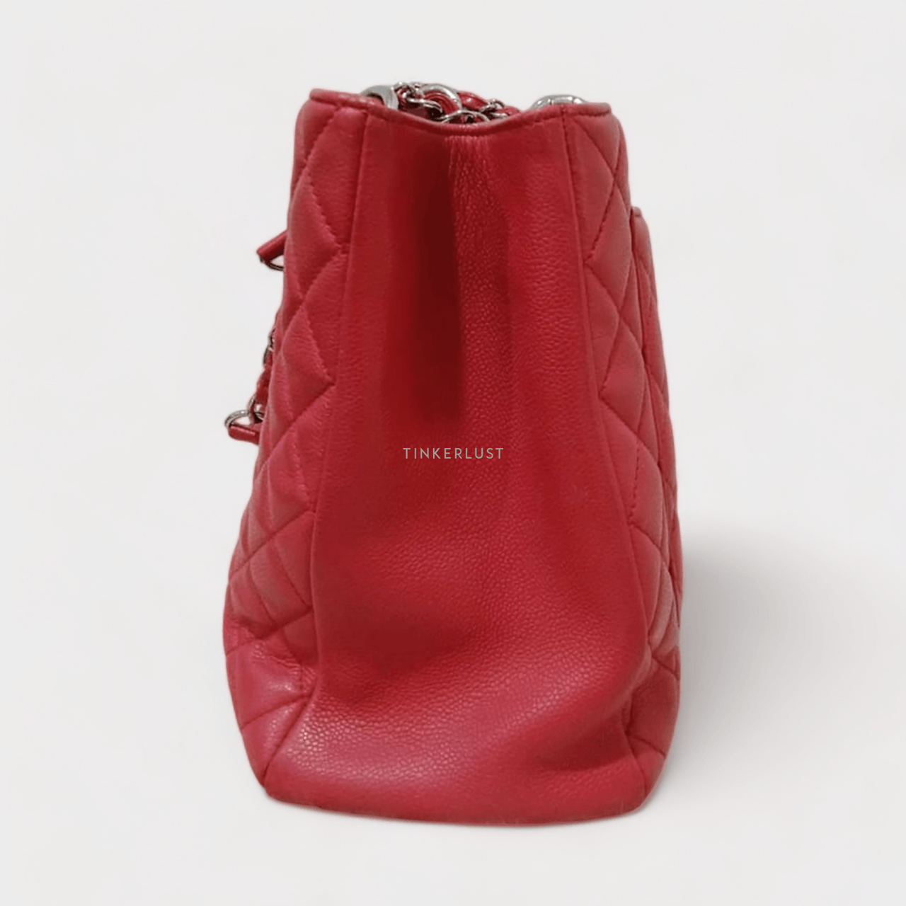 Chanel GST Red Caviar #15 SHW Tote Bag