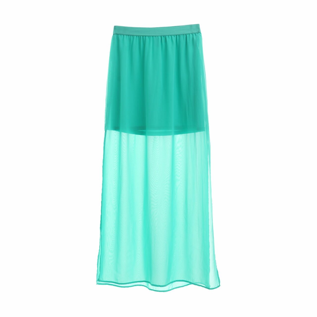 H&M Tosca Sheer Slit Maxi Skirt