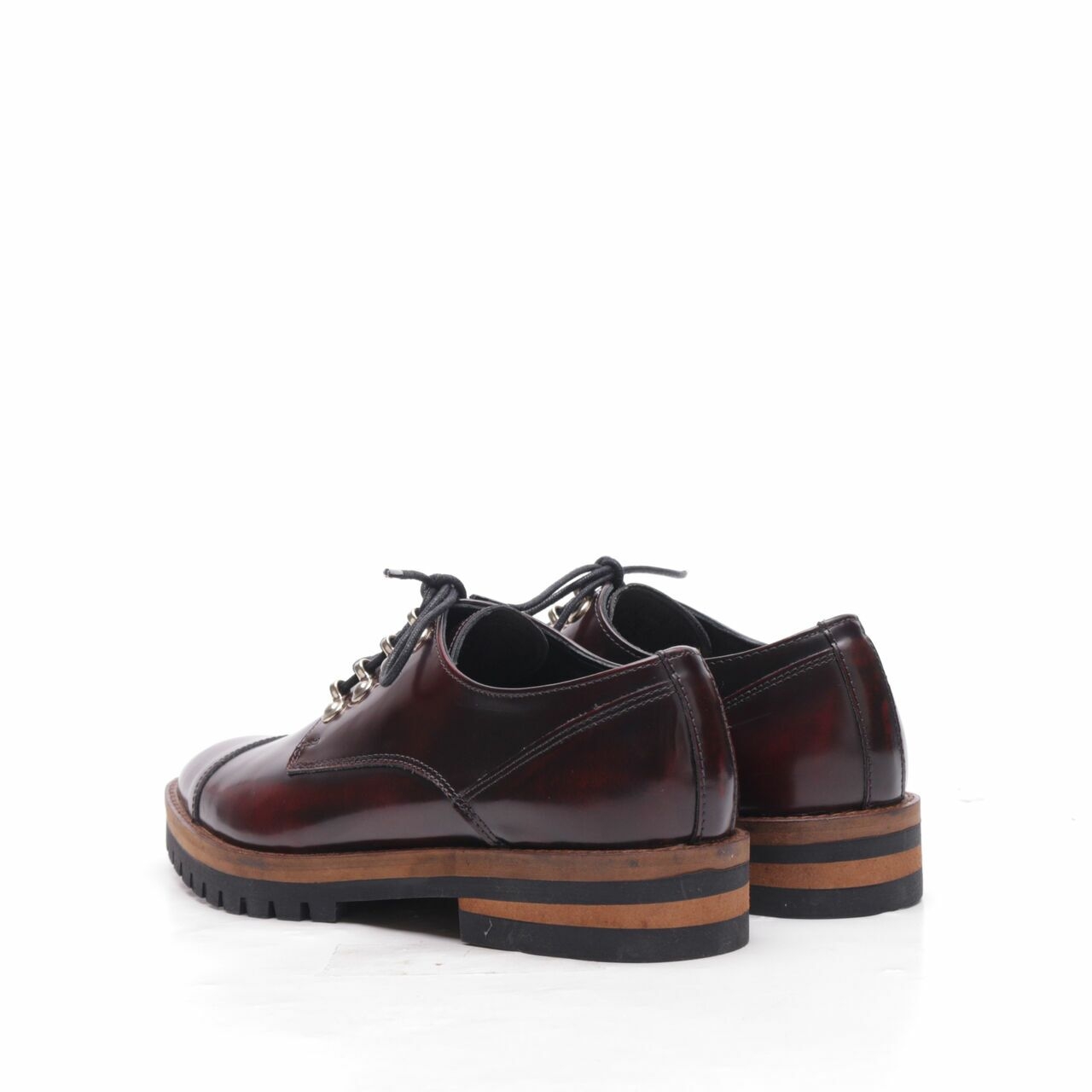 Massimo Dutti Dark Brown Oxford Sneakers
