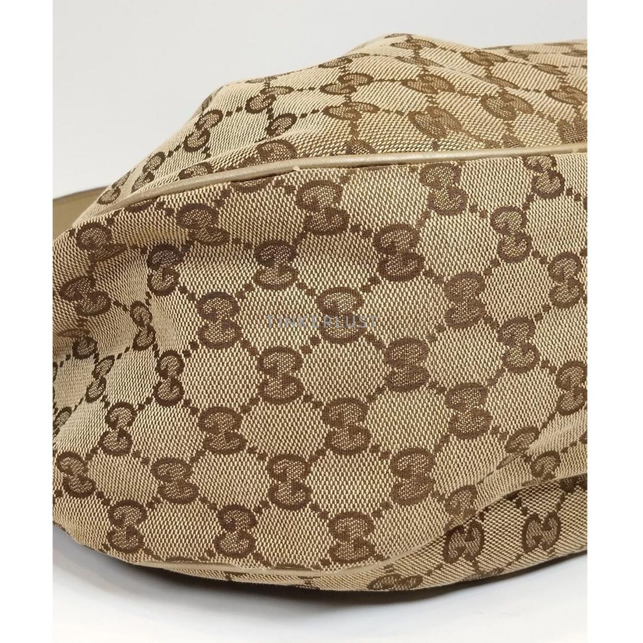 Gucci Brown Diamante Canvas Sukey Shoulder Bag