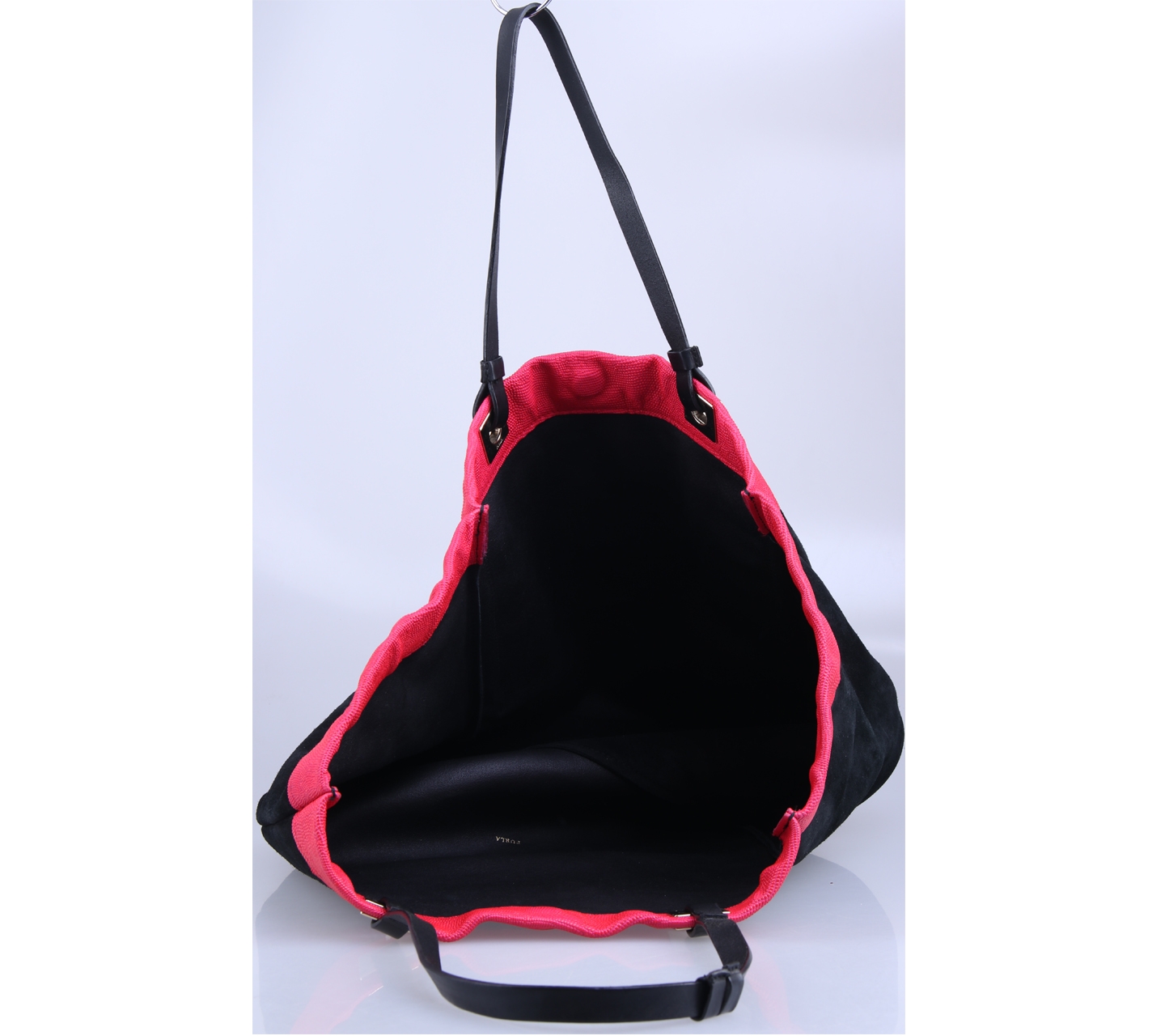 Furla Black And Pink Shoulder Bag