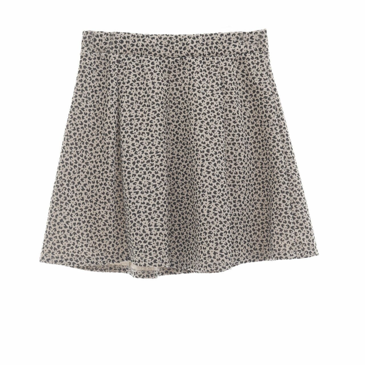 Zara Brown & Black Leopard Mini Skirt