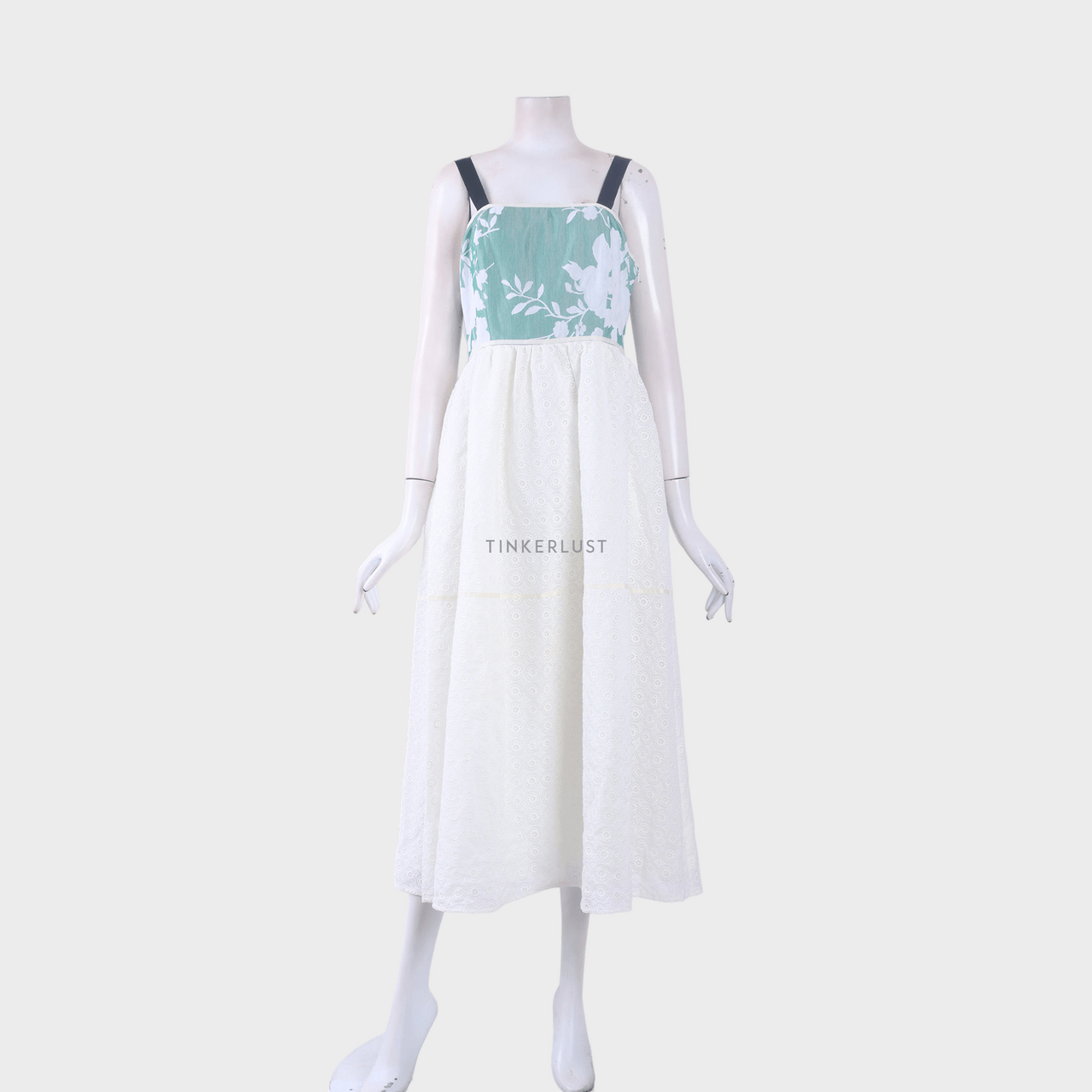 Love, Bonito Green & White Long Dress