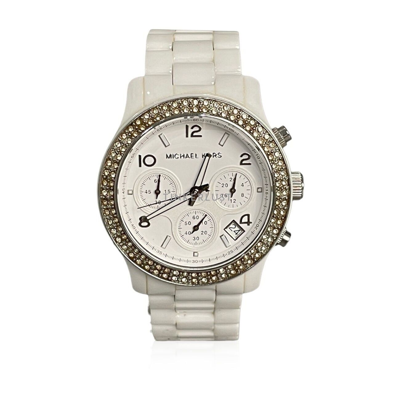 Michael Kors White Ceramic And Bracelet Watch