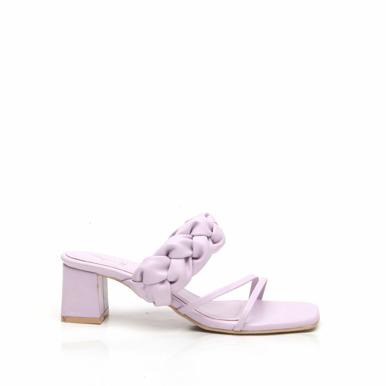 Fayt Lilac Leather Heels