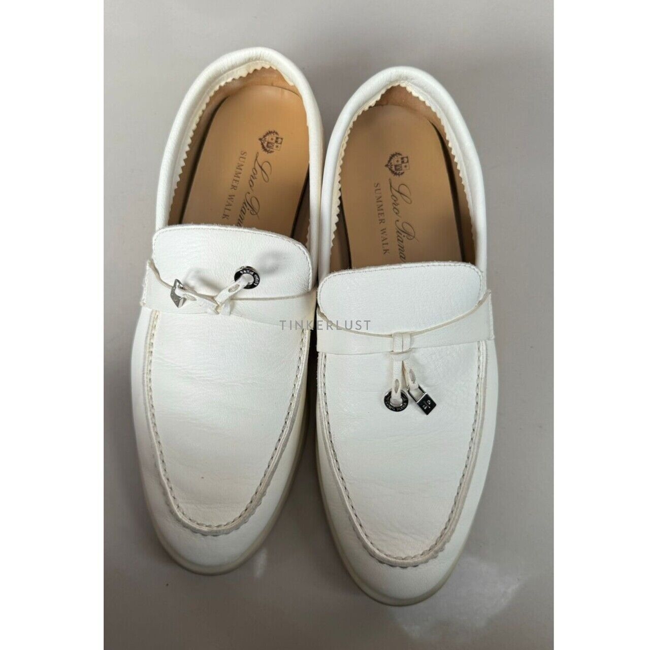 Loro Piana Summer Charms Walk Leather Loafers