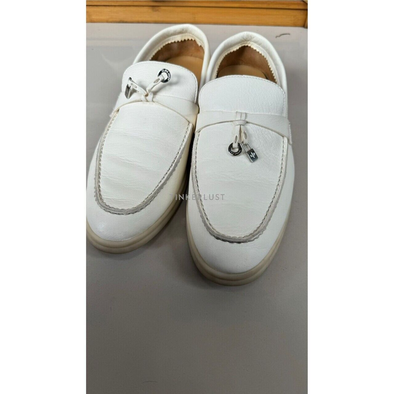 Loro Piana Summer Charms Walk Leather Loafers