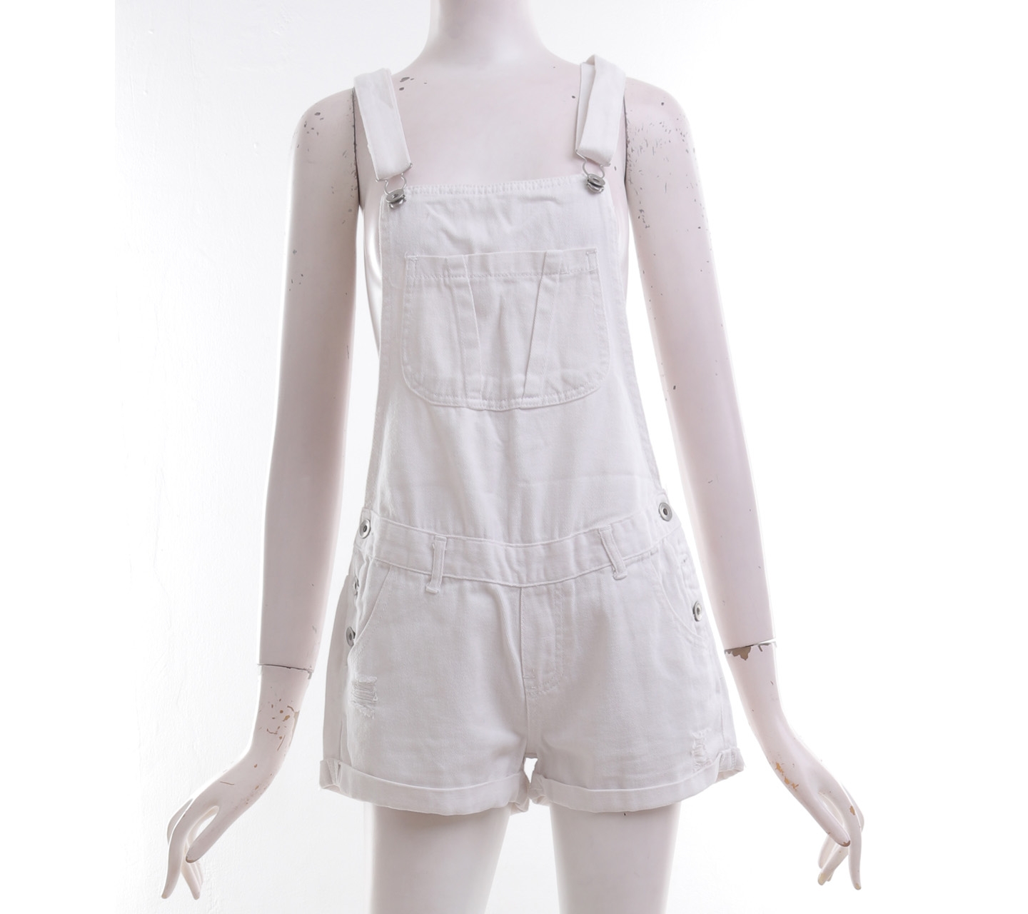 Cotton On Off White Overall Jumpsuit