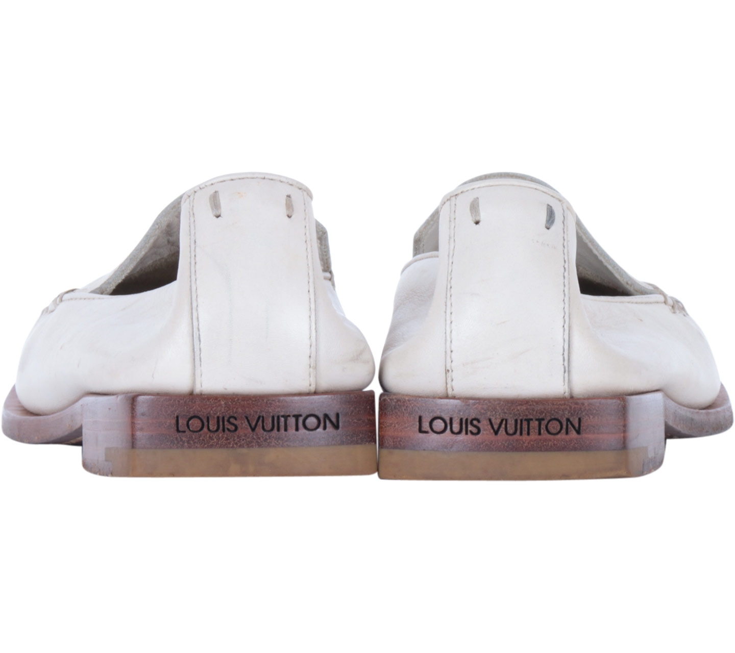 Louis Vuitton White Flats