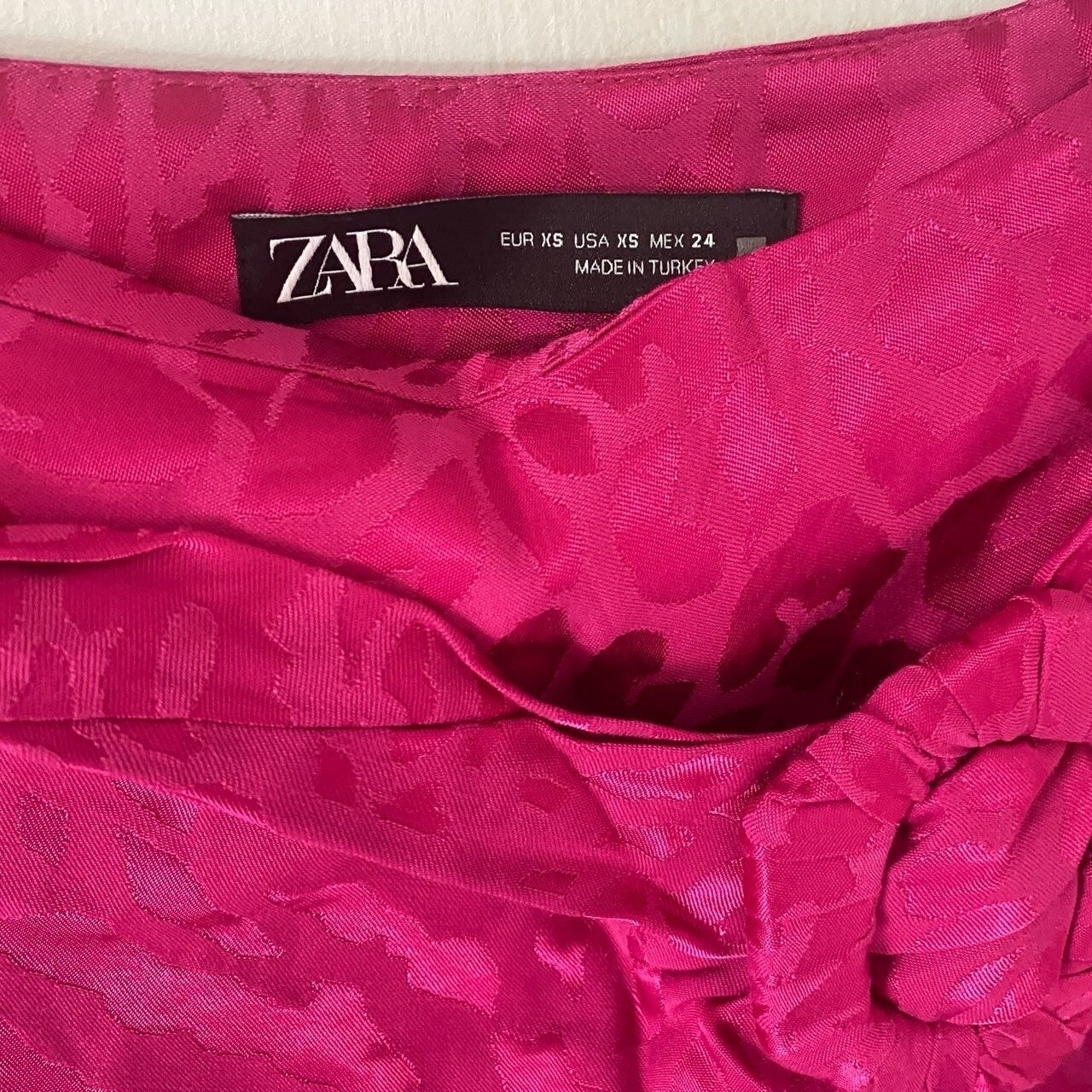 Zara Fuchsia Midi Skirt with Buckle