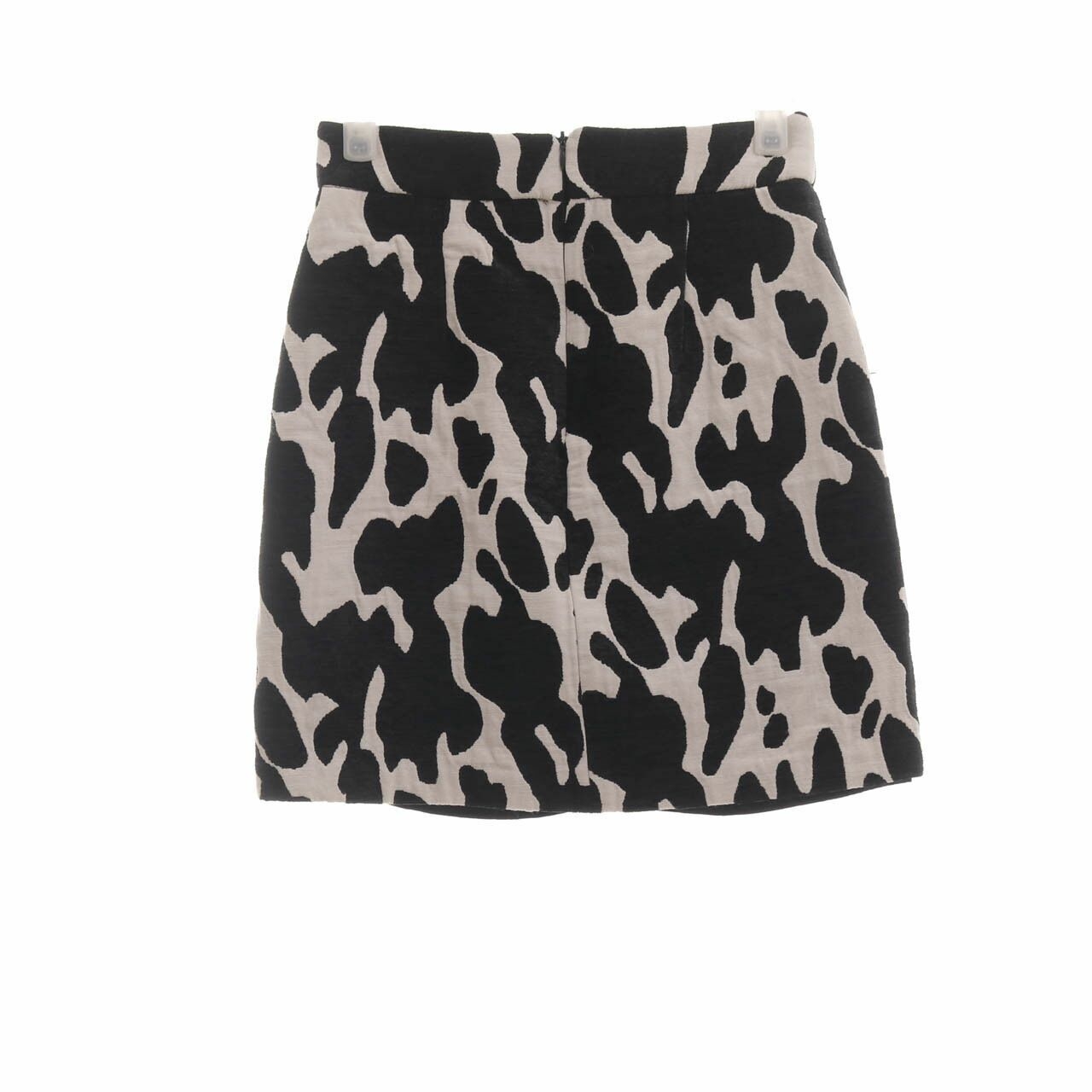 Zara Black & White Animal Print  Mini Skirt