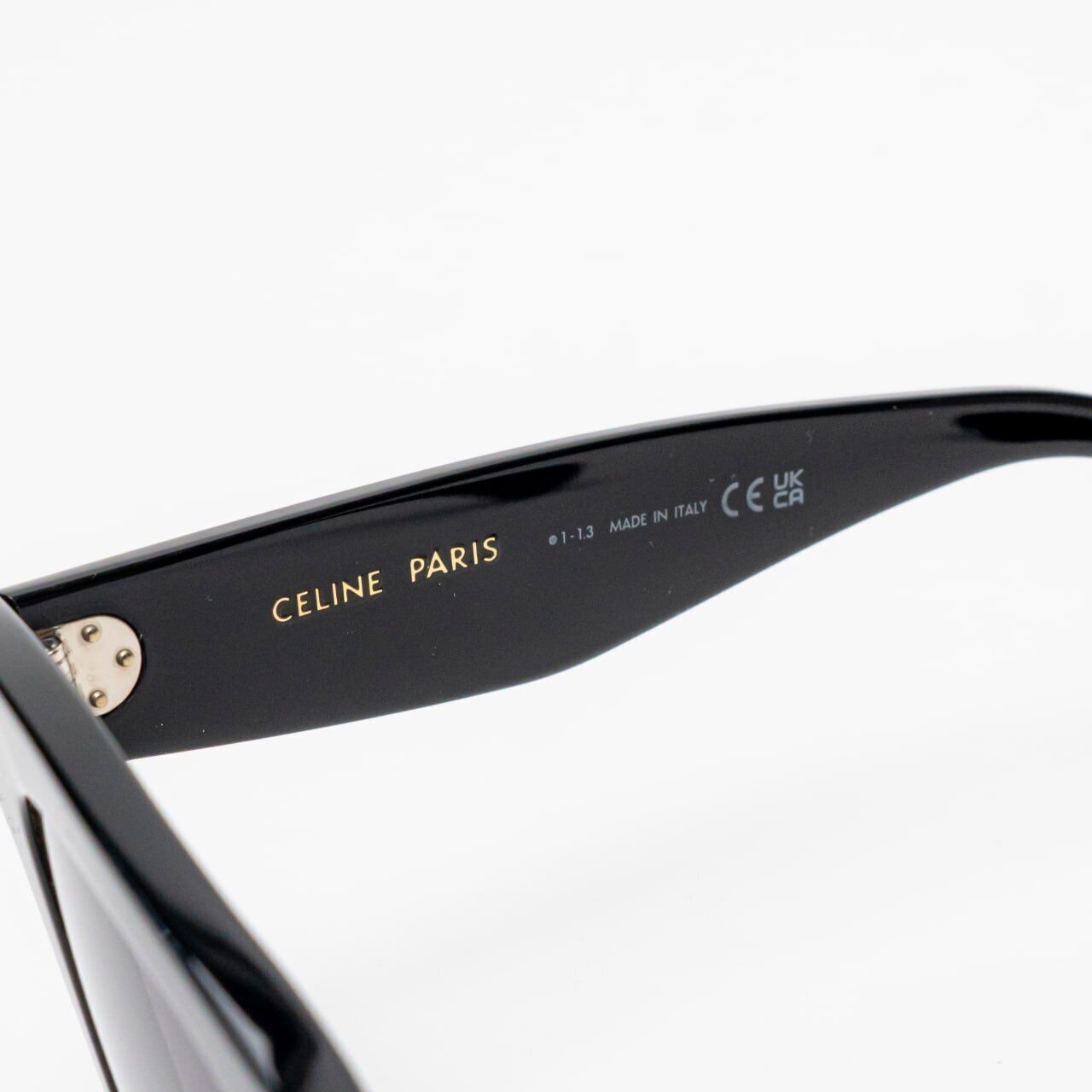 Celine Cat Eye S004 Sunglasses Acetate with Polarized Lenses Black