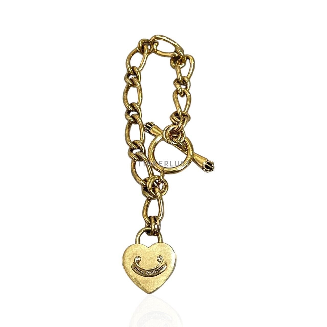 Juicy Couture Gold Chain Heart Bracelet